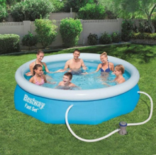 Piscina Fuoriterra Gonfiabile Tonda ø 305 x 76h cm Con Pompa Filtrante