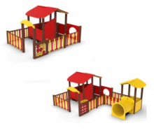 Villaggio - Area Ludica Per Bambini - Modello Base o Premium - In Plastica Riciclata