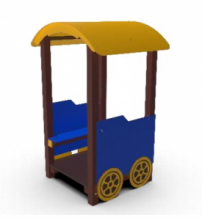 Vagone Seduta Singola/Doppia - Giochi e Giostre Per Bambini - Ancoraggio A Terreno - In Plastica Riciclata