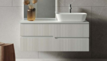 Mobile Base Con 2 Cassetti Per Lavabo Bagno Modello Victor Lunghezza 120 cm