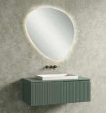 Composizione 4 Pz Arredo Bagno Modello Victor Colore Verde Salvia