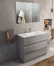 Composizione 4 Pz Arredo Bagno Modello Bali Maxi Con Piedini Disponibili in Diversi Colori e Lunghezze