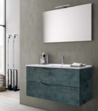 Composizione 4 Pz Arredo Bagno Modello Martina Pietra Blu Disponibile in Diverse Misure