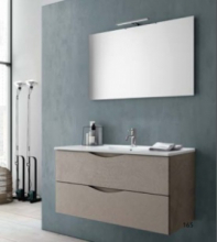 Composizione 4 Pz Arredo Bagno Modello Martina Pietra Avana Disponibile in Diverse Misure