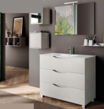 Composizione 4 Pz Arredo Bagno Modello Martina Con Piedini Disponibile in Diverse Misure e Colori