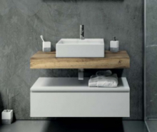 Lavabo in Ceramica d'Appoggio Bianco Lucido 41,5x41x5x15cm