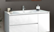 Top Lavabo da Incasso in Ceramica Bianco Lucido Disponibile in Diverse Misure