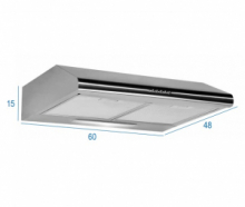 Cappa in Acciaio Inox 60 x 48 x h15 cm