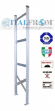 Spalla per scaffalature metalliche completa di diagonali , distanziali e basi Alta 200 cm Prof 80 cm Portata 1500kg