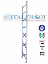 Spalla per scaffalature metalliche completa di diagonali , distanziali e basi Alta 350 cm Prof 40 cm Portata 2000kg