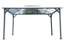 Pergola Gazebo da Giardino in Alluminio con Tetto in Policarbonato 400 X 300 cm