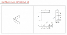 1pz - Angolare che permette la giunzione di 2 barre led a L a 90° 5 x 5 cm