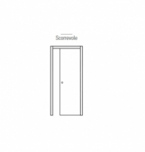 PORTA SCORREVOLE A SCOMPARSA IN LEGNO LINEA ECONOMY FINITURA ROVERE GRIGIO