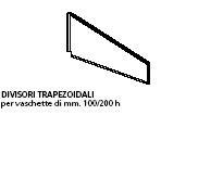 DIVISORIO TRAPEZOIDALE PER RIPIANO PROFONDITA' 30 cm per scaffali componibili