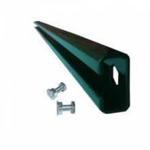 Prolunga dritta per Paletto Recinzioni a "T" in Ferro Plastificato Verde mm35X35 L 65 cm