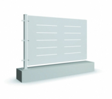 .PANNELLO DI RECINZIONE MODULARE IN LAMIERA ZINCATA E VERNICIATA - LINEA KANSAS RIGHE