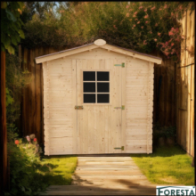 Casetta 1,95 X 1,95 m tavole ad incastro 20 mm, senza pavimento