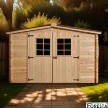 Casetta 3,0 X 3,0 m tavole ad  incastro, 28 mm, senza pavimento