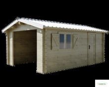 Garage  TOUNDRA 3,60 x 5,48 m - tavole ad incastro 42mm