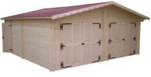 (copia) Garage doppio 6,20x 6,20 m in legno, tavole 42 mm, senza porta di accesso