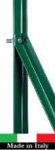 Saetta a "L"  in Ferro Plastificato Verde - Altezza 240 cm - per Sostegno Paletti Recinzione