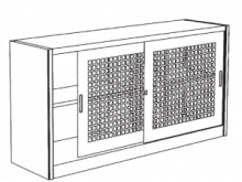 Sopralzo Metallico per Armadio con Porte a Reti - 1/2 Ripiani 120x45x88h