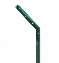 Paletto Curvo  a "T" in Ferro Verde-Sezione mm35x35x4- H 250 cm + Curvatura