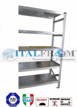 z MODULO CONTINUATIVO- scaffalatura da magazzino zincata H 250 cm , L 90 cm , PROF.30 cm , con 5 ripiani ,PORTATA OGNUNO 280 Kg