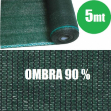 Rotolo  5mt Telone Ombreggiante Frangivista Verde -  H 150  - per Rete Metallica