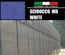 RETE/TELO DI PROTEZIONE ANTIGRANDINE  SCIROCCO MD WHITE(6/6) -FORO:1,39X1,72mm - BIANCO TRASPARENTE- MISURE: H 4,0 X 200 mt