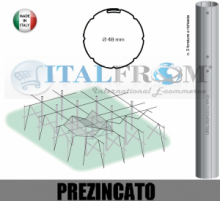 CONF. 50 PZ - PALI TONDI PREZINCATI "GRANDI" PER VIGNETO -DIAM: 48mm - ALTEZZA: 210 cm - SPESSORE: 0,5mm