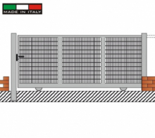 Cancello Scorrevole in Grigliato Classic  Zincato a Caldo - Misura:cm 500x150 h