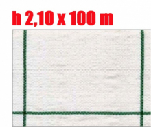.Telo per Pacciamatura  Bianco Quadrettato Tessuto Polipropilene Antistrappo - mt 100 x 2,10  H