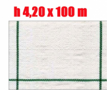 .Telo per Pacciamatura  Bianco Quadrettato Tessuto Polipropilene Antistrappo - mt 100 x 4,20  H
