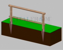 Staccionata Steccato in Legno di Pino con Sella e  Foro(Misure: L 150cm x H 100cm)  Modulo Iniziale