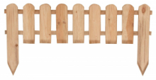 Bordura Steccato all' Inglese per Aiuole Giardino in Legno di Pino - cm 110 X 28/48h
