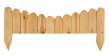 Bordura Steccato ad Arco Inverso all'Inglese per Aiuole Giardino in Legno di Pino - cm 110 X30/50h