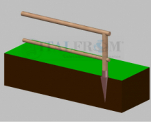 Staccionata Steccato in Legno di Pino con Sella e  Foro(Misure: L 200cm x H 100cm)  Modulo Continuativo