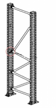 SPALLA COMPLETA ALTEZZA 250 PROFONDITA' 60 CM PORTATA 4800 Kg