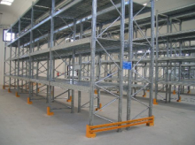 SCAFFALATURA GRANDI LUCI L 14,90 mt , H 300 CM , PROF. 100 CM , CON 3 RIPIANI