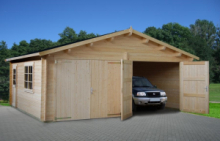 Garage in Legno d' Abete Nordico(44mm) - cm 595x530 cm - ITALFROM36