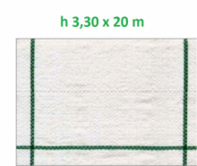 Telo per Pacciamatura  Bianco Quadrettato Tessuto Polipropilene Antistrappo - mt 20 x 3,30  H