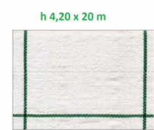 Telo per Pacciamatura  Bianco Quadrettato Tessuto Polipropilene Antistrappo - mt 20 x 4,20  H