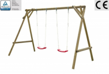 Altalena da Giardino per Bambini in Legno d' Abete Nordico - Italfrombaby05