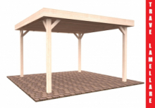 Gazebo da Giardino in Legno Lamellare d'Abete Nordico - cm 350X350cm - Italfromgiard4