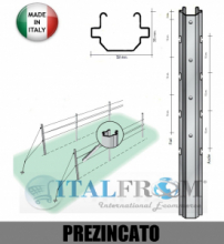 .Palo per Vigneto "Aperti" 52X35mm -Ferro Prezincato - Altezza: 270 cm - Spessore:1,50mm