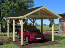 Tettoia - Carport in Legno Lamellare d' Abete Nordico - cm 315x372 cm - ITALFROM50