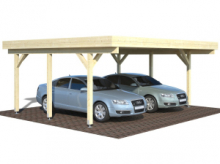 Tettoia - Carport in Legno Lamellare d' Abete Nordico - cm 600x512 cm - ITALFROM54