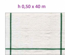 Telo per Pacciamatura  Bianco Quadrettato Tessuto Polipropilene Antistrappo - mt 40 x 0,50  H