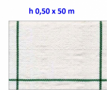 Telo per Pacciamatura  Bianco Quadrettato Tessuto Polipropilene Antistrappo - mt 50 x 0,50  H
